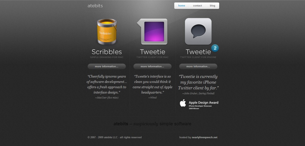 atebits atebits1 1024x491 100 Wonderfully Designed iPhone App Websites