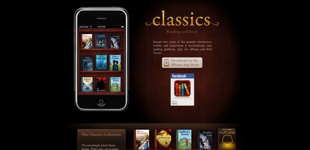 classicsapp classicsapp 1024x496 100 Wonderfully Designed iPhone App Websites
