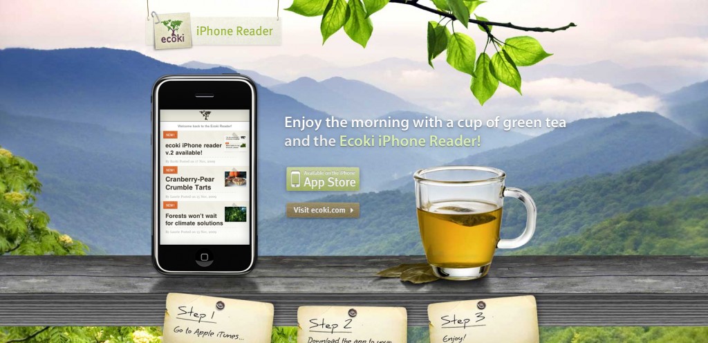 ecoki ecoki 1024x496 100 Wonderfully Designed iPhone App Websites