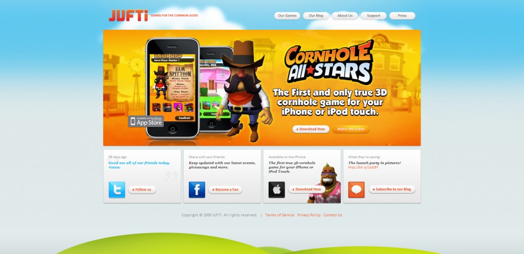 jufti jufti 1024x496 100 Wonderfully Designed iPhone App Websites