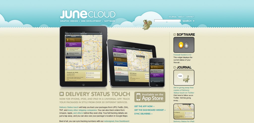 junecloud junecloud 1024x496 100 Wonderfully Designed iPhone App Websites