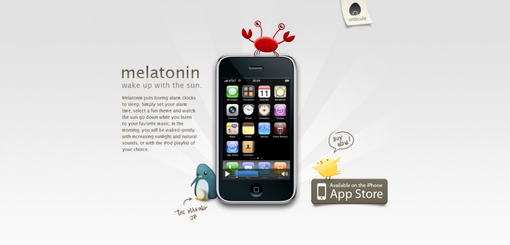 melatoninapp melatoninapp 1023x492 100 Wonderfully Designed iPhone App Websites