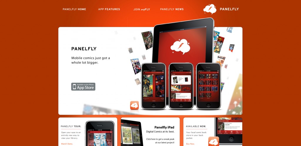 panelfly panelfly 1024x496 100 Wonderfully Designed iPhone App Websites