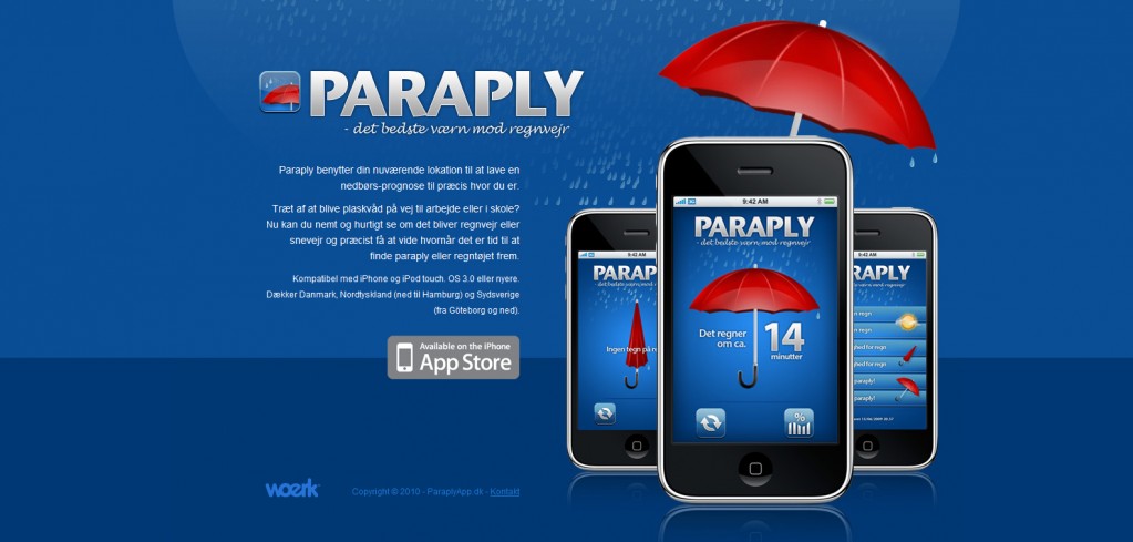 paraplyapp paraplyapp 1023x489 100 Wonderfully Designed iPhone App Websites