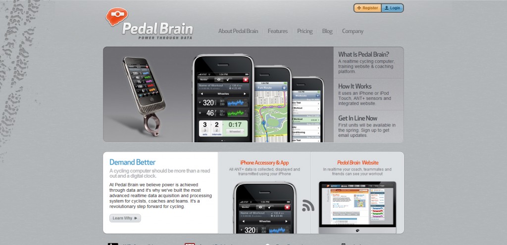 pedalbrain pedalbrain 1024x496 100 Wonderfully Designed iPhone App Websites