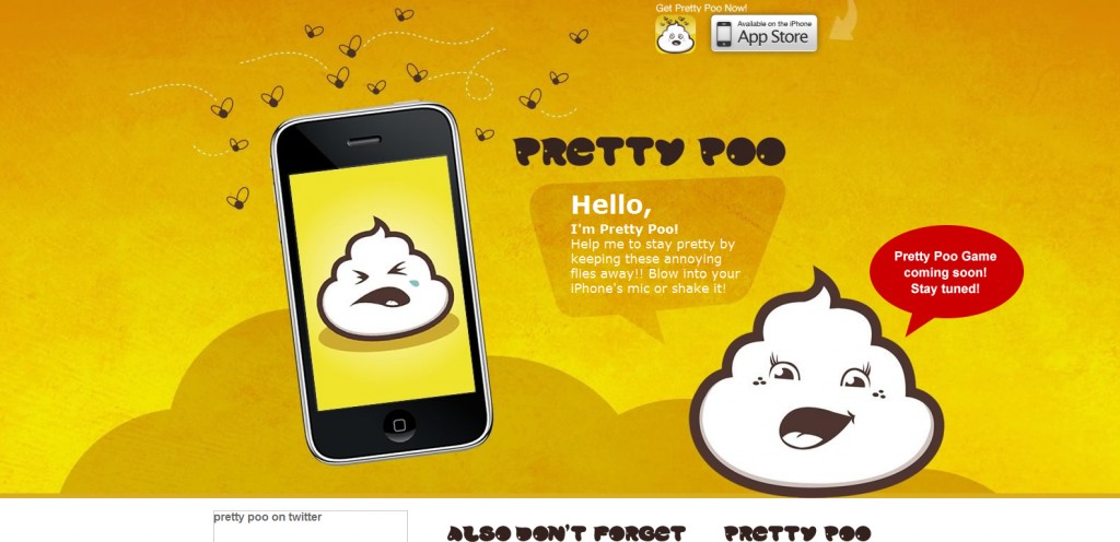 prettypoo prettypoo 1024x496 100 Wonderfully Designed iPhone App Websites