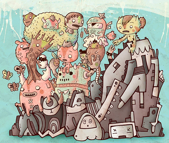 Bisparulz-Vs-KDoodles Bisparulz Vs KDoodles 55 Captivating Examples of Illustration Art