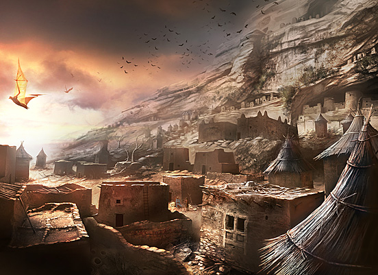 Dogon-village Dogon village 55 Captivating Examples of Illustration Art