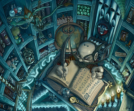 Gnome-Warlock-Shop-final Gnome Warlock Shop final 55 Captivating Examples of Illustration Art