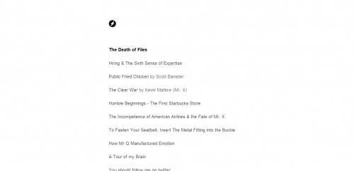 dustincurtis 500x242 55 Examples of Minimalistic Web Design