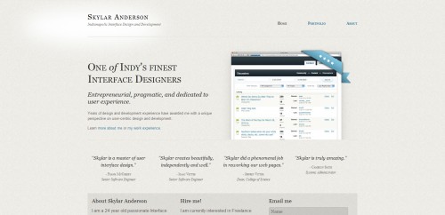 skylaranderson 500x242 55 Examples of Minimalistic Web Design