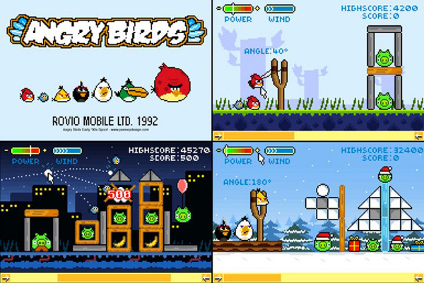 15 Retro Best of Angry Birds1 30 Amazing Fan Inspired Angry Bird Artworks 