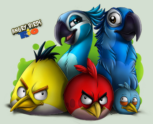 10 Angry Birds Rio1 30 Amazing Fan Inspired Angry Bird Artworks 