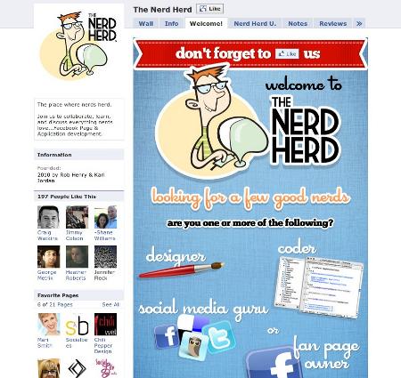 20101015 nerdherd1 40 Facebook Fan Page Designs and Practices 