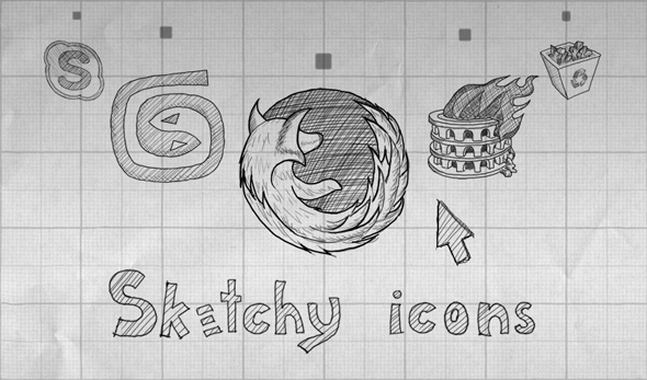 01 free hand drawn icon sets1 30 Creative Free Hand Drawn Icon Sets | Inspirationfeed.com