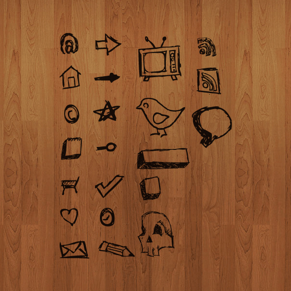 hand drawn icons1 30 Creative Free Hand Drawn Icon Sets | Inspirationfeed.com