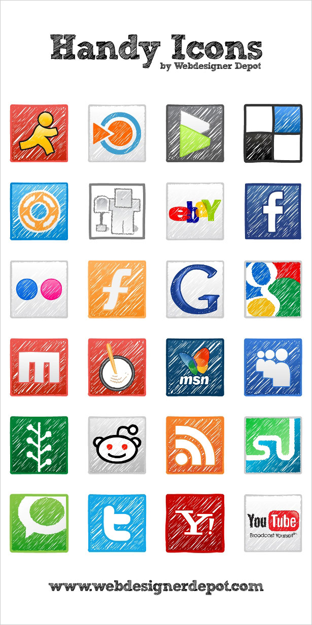 handy icons1 30 Creative Free Hand Drawn Icon Sets | Inspirationfeed.com