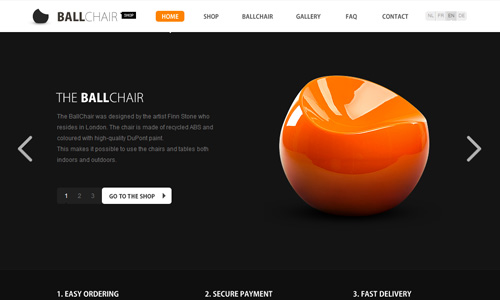 ballchair ballchair 45 Outstandingly Well Designed E commerce Websites