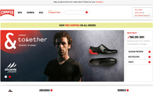 camper camper 45 Outstandingly Well Designed E commerce Websites