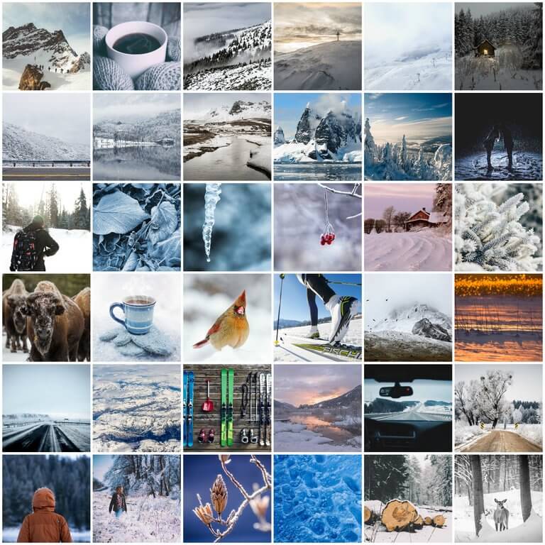 Winter Photo Pack Grid 1 Preview