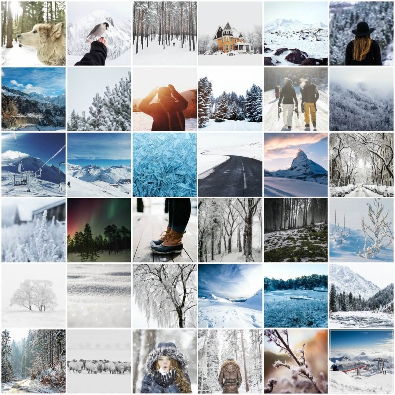 Winter Photo Pack Preview Grid