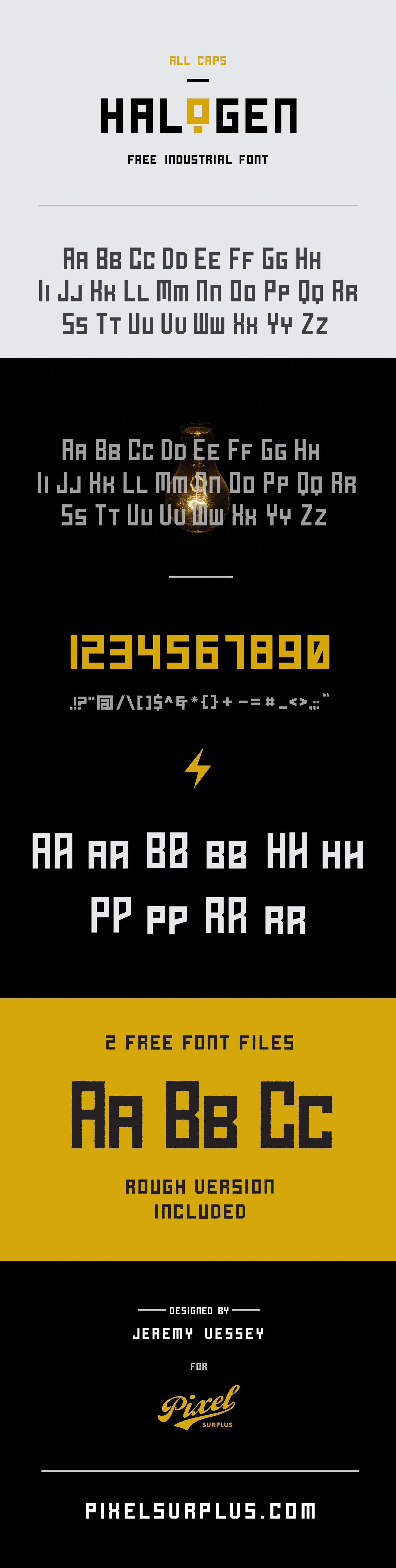 Halogen Free Industrial Typeface