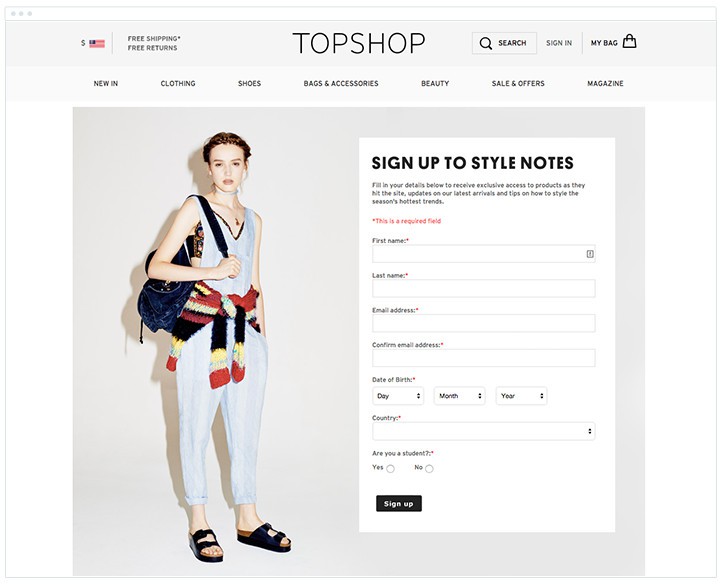 Survey by TopShop to procure Demographic Data - 4