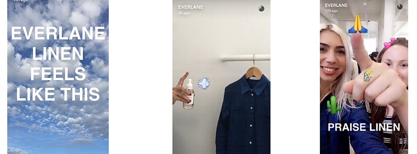 Snapchat Marketing Everlane