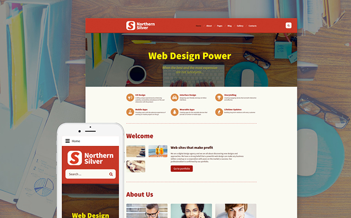 Northern Silver: Design Studio Joomla Template