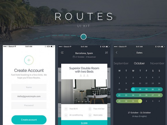 Routes UI kit for iOS