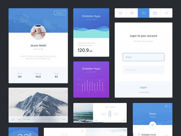 Free UI kit for Sketch