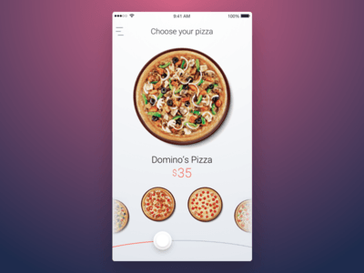 pizza app sketch