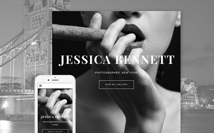 INTENSE Photographer Portfolio Website Template