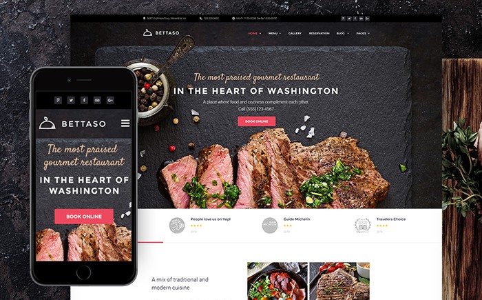 Bettaso - Cafe & Restaurant WordPress Theme