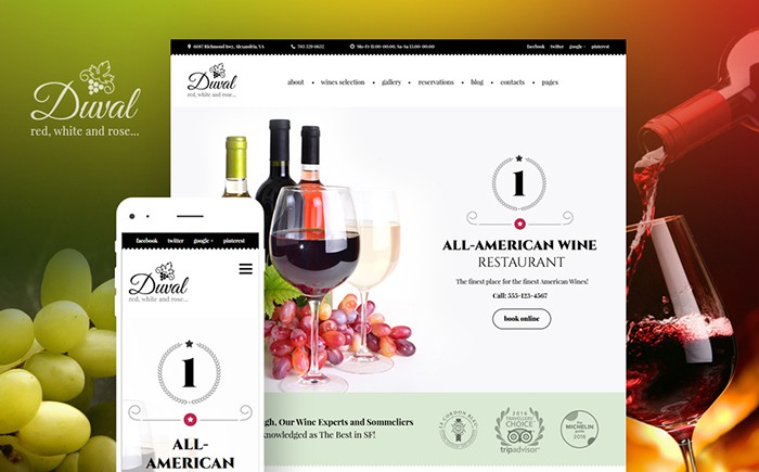 Duval - Wine Restaurant WordPress Theme