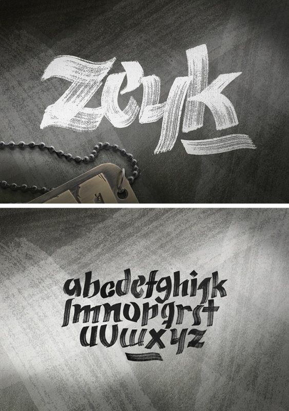 Zeyk Brush Typeface