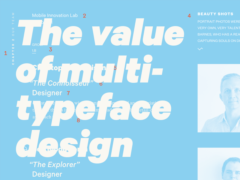 The value of multi typeface design by Bethany Heck