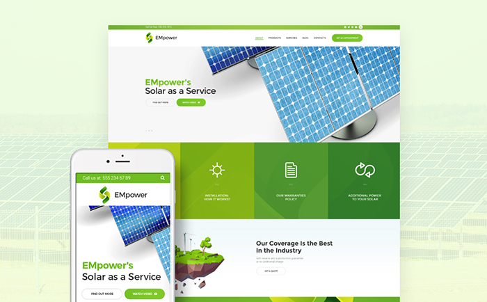 EMpower - Solar & Renewable Energy WordPress Theme