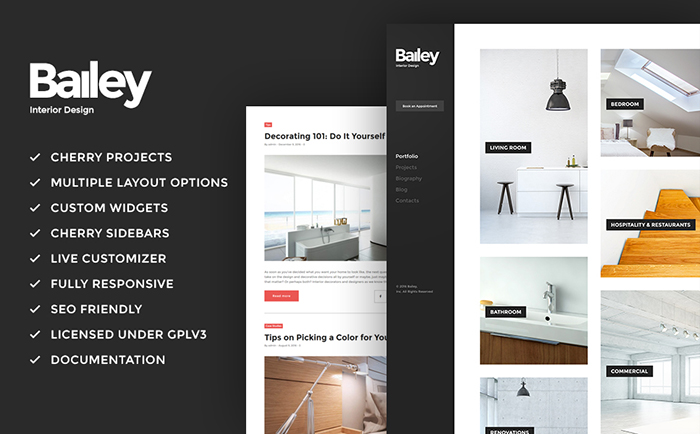 Bailey - Furniture & Interior Design WordPress Theme