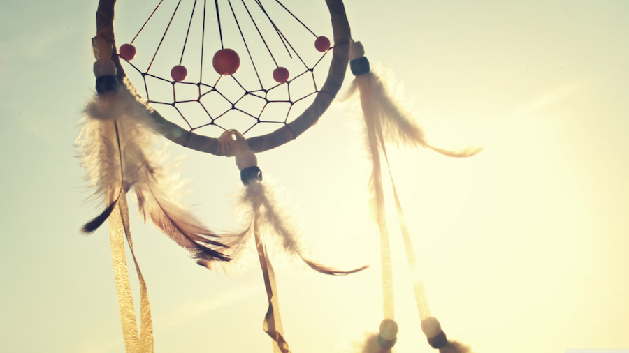 Dream catcher during sunset