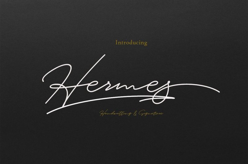 Hermes mono line is the font style handmade dancing and then live trace to have unique forms of calligraphy, the writing style is very natural.