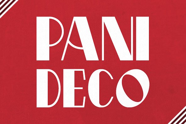 Pani Deco is a typeface based on a poster designed in 1928 by Polish artist Anna Harland-Zajczkowska.