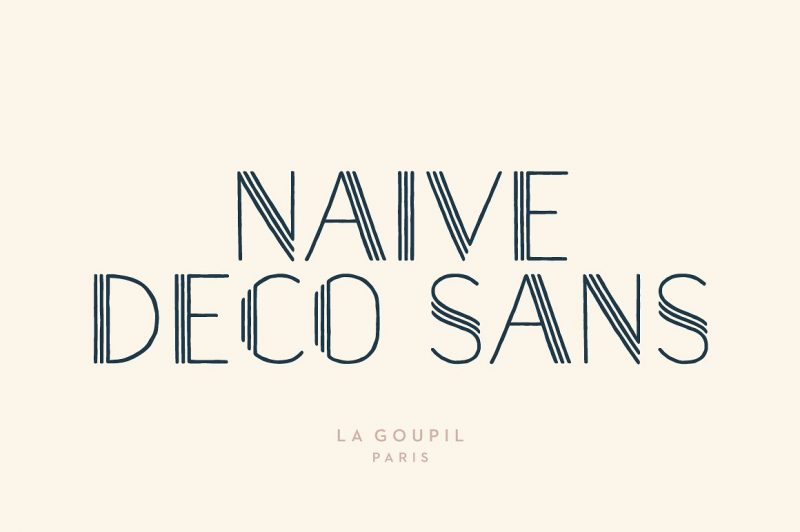 Naïve Deco Sans is a sans serif handwritten font designed by Fanny Coulez and Julien Saurin.