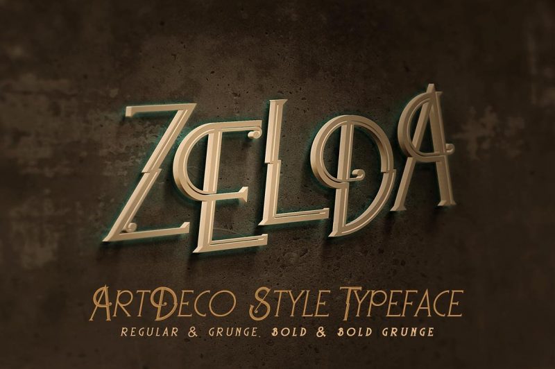 ArtDeco vintage style display font for your new projects.