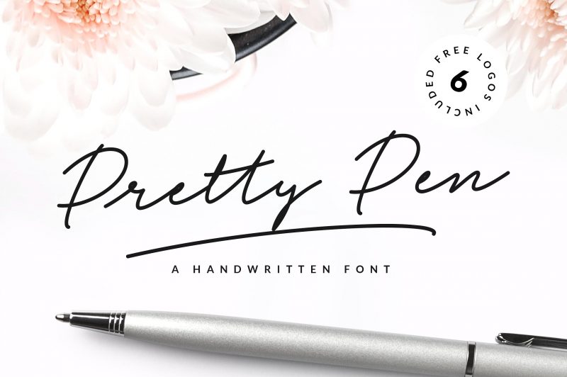  Pretty Pen Handwritten Font - Script Like Save Pretty Pen Handwritten Font - Script - 1 Pretty Pen Handwritten Font - Script - 2 Pretty Pen Handwritten Font - Script - 3 Pretty Pen Handwritten Font - Script - 4 Pretty Pen Handwritten Font - Script - 5 Pretty Pen Handwritten Font - Script - 6 Pretty Pen Handwritten Font - Script - 7 Pretty Pen Handwritten Font - Script - 8 Pretty Pen is a trendy and unique handwritten font with a wide and right-slanted touch that makes it natural and pleasant. It's characteristic hand look style makes it perfect to use for logos, signatures,labels, packaging design, blog headlines or simply use it in your next design project.