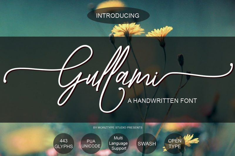 Gullami Rice Script is the original handwriting typeface, which was so fresh and natural.