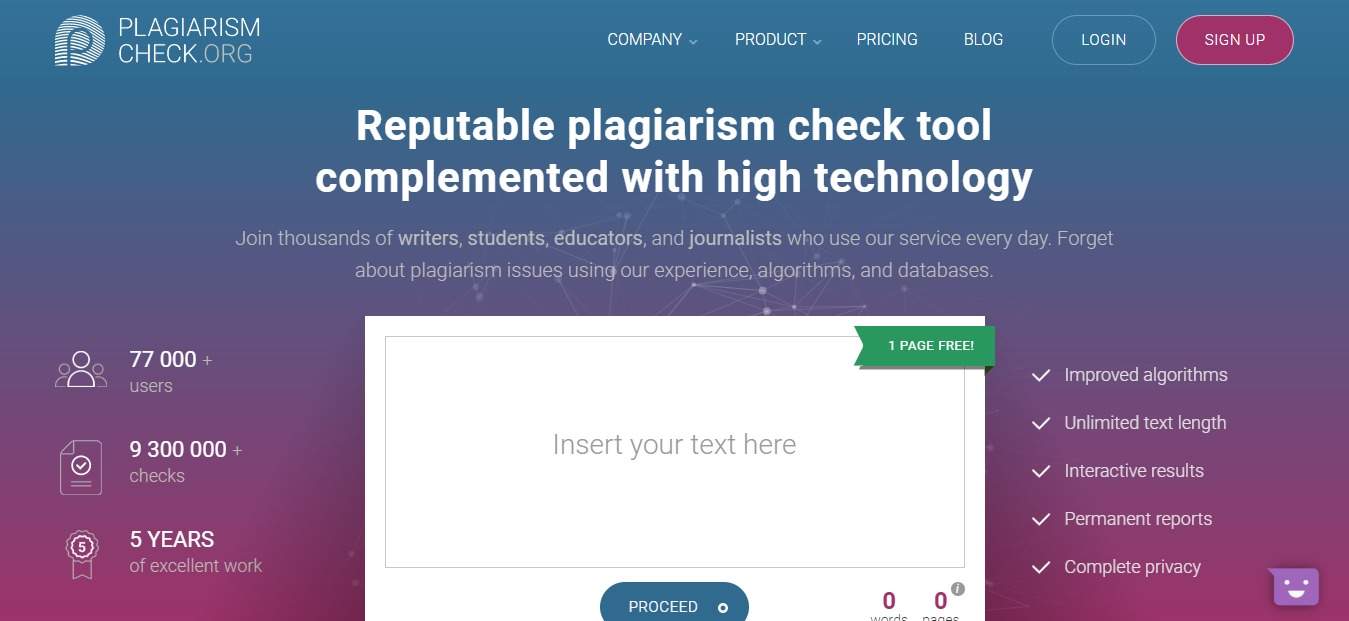 Online Plagiarism Checker Plagiarismcheck.org