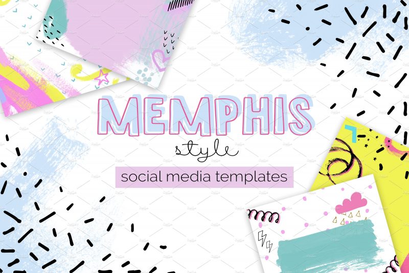  Memphis Style Templates - Illustrations Like Save Memphis Style Templates - Illustrations - 1 Memphis Style Templates - Illustrations - 2 Hi! We are Memphis Style social media templates. You can use these designs to make a poster, ad or announcement for you Facebook page or Instagram.