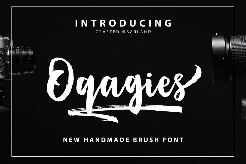 " Oqagies Brush " is a hand-made marker pen fonts, designed to create stunning hand-lettering quickly and easily. Also comes with 17 bonus, ideal for giving your text that final touch of finesse! Perfect for projects brands, the title, logo, correspondence, signage, labels, newsletters, badges, t-shirt, logos, product packaging, posters, news, blogs, everything including personal charm.