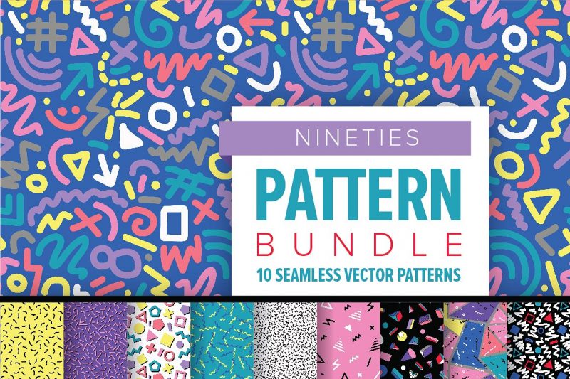  NINETIES Pattern Bundle - Patterns Like Save NINETIES Pattern Bundle - Patterns - 1 NINETIES Pattern Bundle - Patterns - 2 NINETIES Pattern Bundle - Patterns - 3 NINETIES Pattern Bundle - Patterns - 4 NINETIES Pattern Bundle - Patterns - 5 NINETIES Pattern Bundle - Patterns - 6 These unique patterns are perfect to add a distinctive retro flair to any graphic design project.